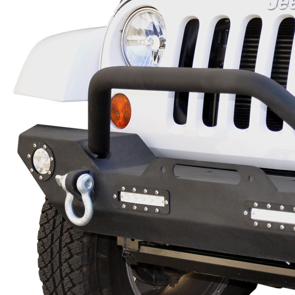 Jeep JK/JL Front Bumper 07 w/LED Lights 07-18 Wrangler JK/JL Steel Mid Length