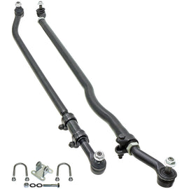 Currectlync Steering System 07-18 Wrangler JK Bolt-On Includes 1 1/2 Inch Diameter Tie Rod/Forged Drag Link HD Steering Stabilizer Shock Mounting Kit