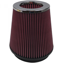 Air Filter For Intake Kits 75-2557 Oiled Cotton Cleanable 6 Inch Red