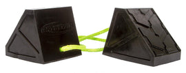 Dual Wheel Chock With 3 Foot Plasma Rope Tether Daystar