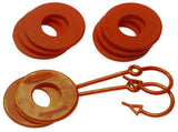 D Ring Isolator Washer Locker Kit 2 Locking Washers and 6 Non-Locking Washers Orange Daystar