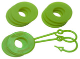 D Ring Isolator Washer Locker Kit 2 Locking Washers and 6 Non-Locking Washers Florescent Green Daystar