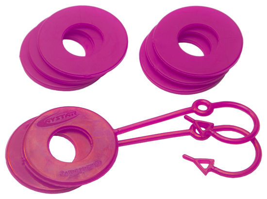D Ring Isolator Washer Locker Kit 2 Locking Washers and 6 Non-Locking Washers Florescent Pink Daystar