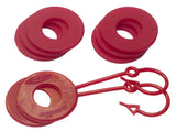 D Ring Isolator Washer Locker Kit 2 Locking Washers and 6 Non-Locking Washers Red Daystar