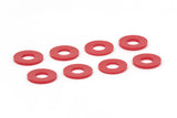 D-RING / Shackle Washers Set Of 8 Red Daystar