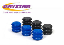 Load image into Gallery viewer, Stinger Bump Stop Rebuild Kit Includes 3 Black EVS Inserts and 3 Blue EVS Inserts Daystar