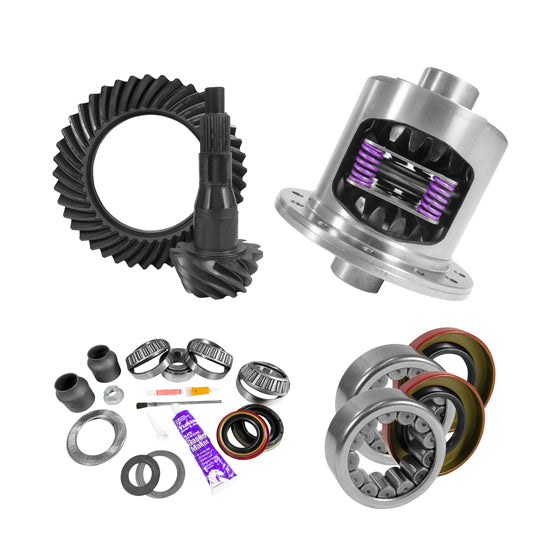 9.75 inch Ford 3.55 Rear Ring and Pinion Install Kit 34 Spline Positraction 2.99 inch Axle Bearing -