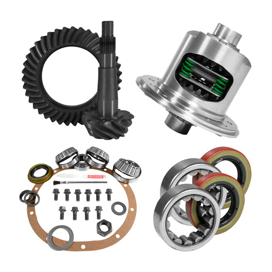 8.25 inch CHY 3.73 Rear Ring and Pinion Install Kit Positraction 1.618 inch ID Axle Bearings -