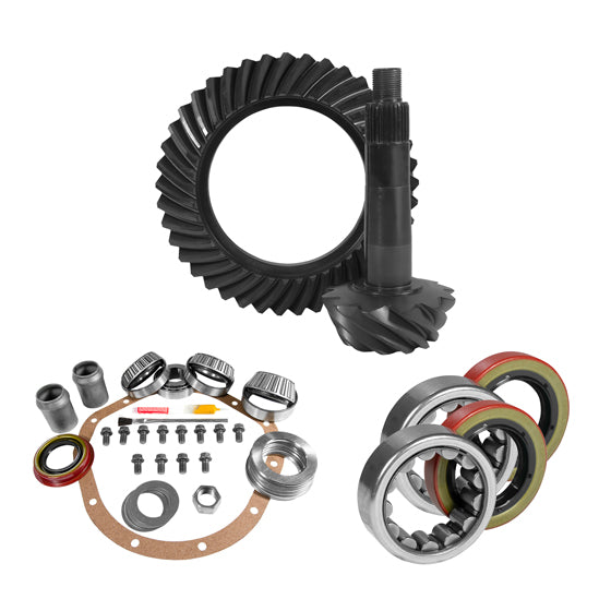 8.875 inch GM 12T 3.73 Rear Ring and Pinion Install Kit Axle Bearings and Seals -
