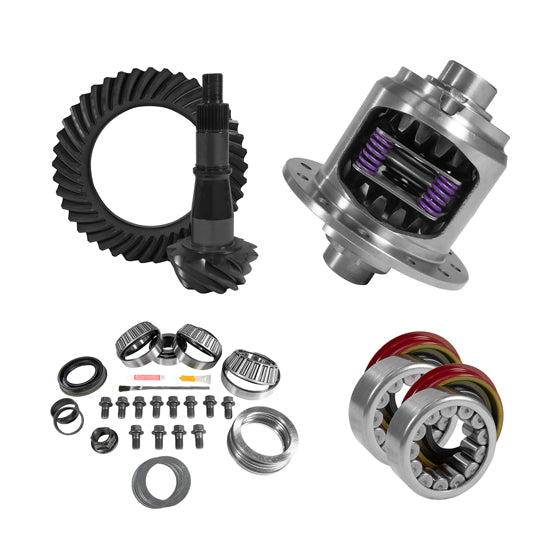 9.5 inch GM 4.11 Rear Ring and Pinion Install Kit 33 Spline Positraction Axle Bearing and Seals -