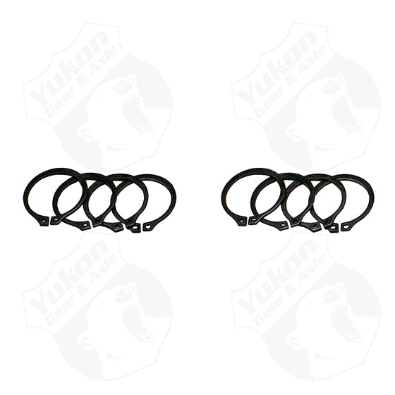 4 Full Circle Snap Rings Fit 297X U-Joint With Aftermarket Axle -