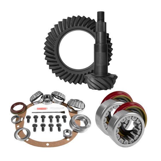 8.6 inch GM 3.73 Rear Ring and Pinion Install Kit Axle Bearings and Seal with LM603049/ LM603012 USA Standard