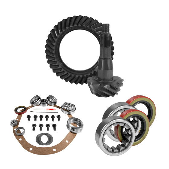 9.25 inch CHY 3.21 Rear Ring and Pinion Install Kit 1.62 inch ID Axle Bearings and Seal USA Standard