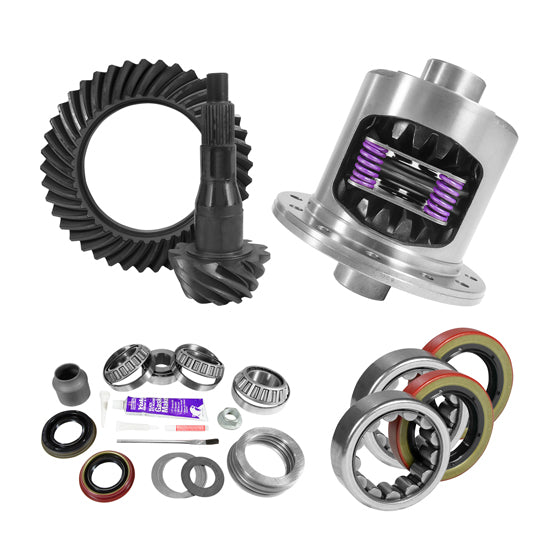 9.75 inch Ford 3.55 Rear Ring and Pinion Install Kit 34 Spline Positraction 2.53 inch OD Axle Bearings USA Standard