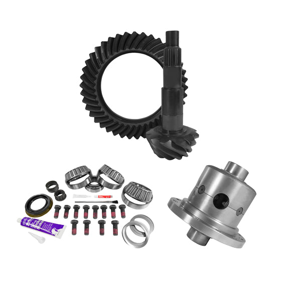 11.5 inch AAM 3.73 Rear Ring and Pinion Install Kit Positraction 4.125 inch OD Pinion Bearing USA Standard