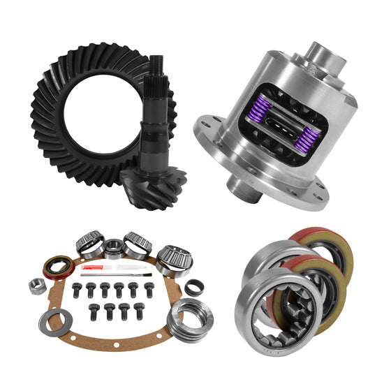 7.5 inch GM 3.23 Rear Ring and Pinion Install Kit 26 Spline Positraction 2.25 inch Axle Bearings USA Standard