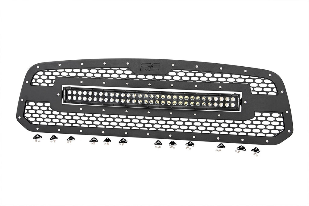 Mesh Grille 30inch Dual Row LED Black Ram 1500 2WD 4WD 13 18 and Classic