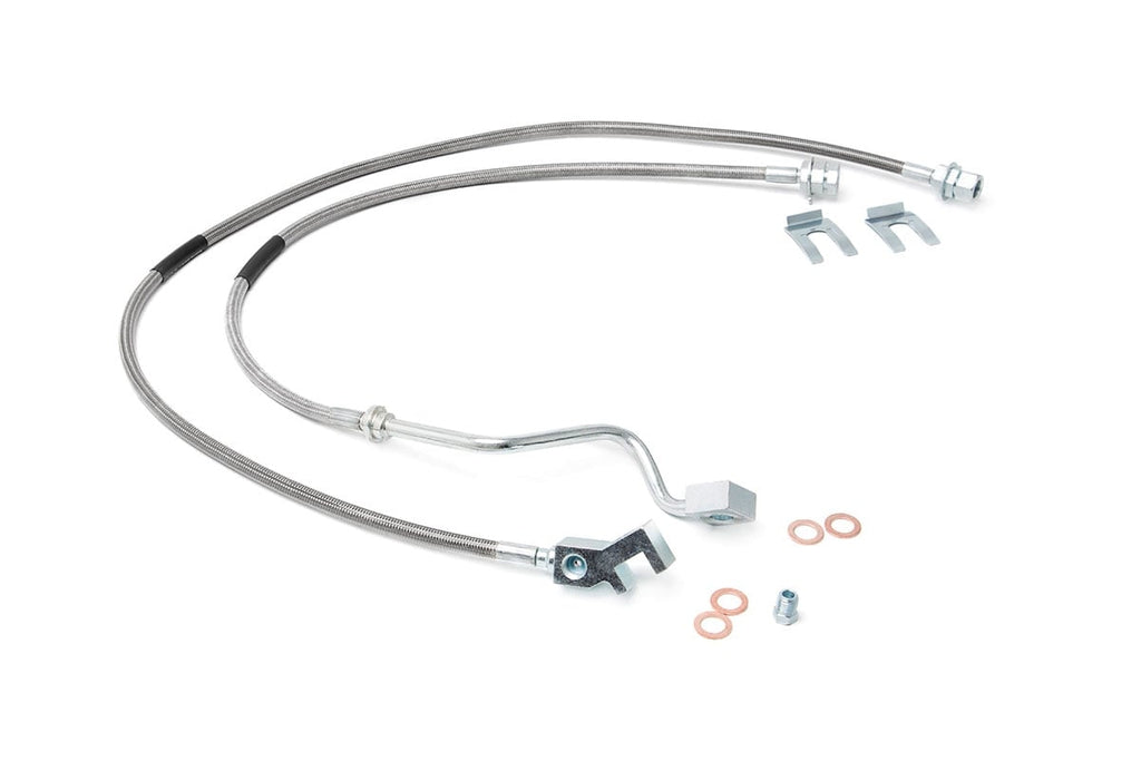 Brake Lines Stainless FR 4 8 Inch Lift Ford Super Duty 99 04