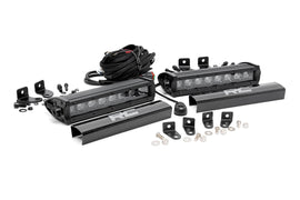 LED Light Grille Mount 8inch Black Pair Ford Super Duty 17 19