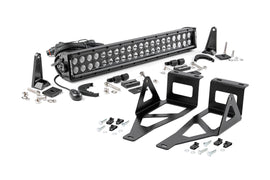 LED Light Bumper Mount 2inch Black Dual Row Ford Super Duty 05 07