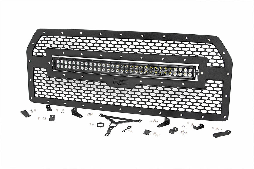 Mesh Grille 30inch Dual Row LED Black Ford F 150 2WD 4WD 15 17