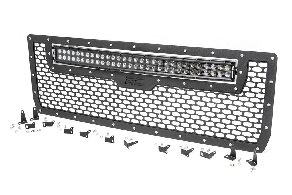 Mesh Grille 30inch Dual Row LED Black GMC Sierra 1500 14 15
