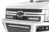 Mesh Grille 12inch Single Row LED Pair Black Chevy Silverado 2500 HD 3500 HD 11 14