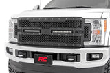Mesh Grille 12inch Dual Row LED Black Ford Super Duty 17 19