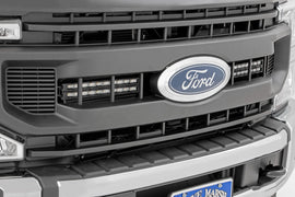 LED Light Kit Grille Mount 10 Inch Black Slimline Ford Super Duty 20 21
