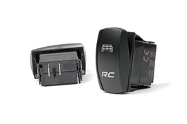 Rocker Switch 2x1 with Logo Blue Back Light