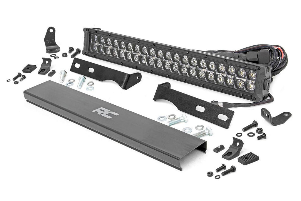 Jeep 20in LED Bumper Kit Black Series w Cool White DRL 11 20 WK2 Grand Cherokee
