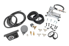 Onboard Air Bag Compressor Kit w Gauge