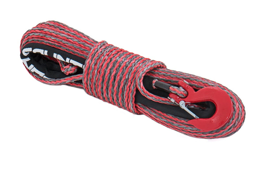 Synthetic Rope 3 8 Inch 85 Ft Red Gray
