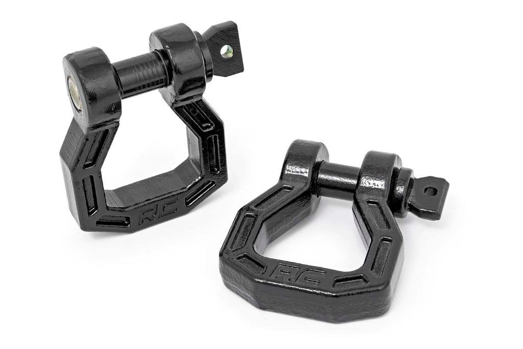D Ring Forged Pair Black