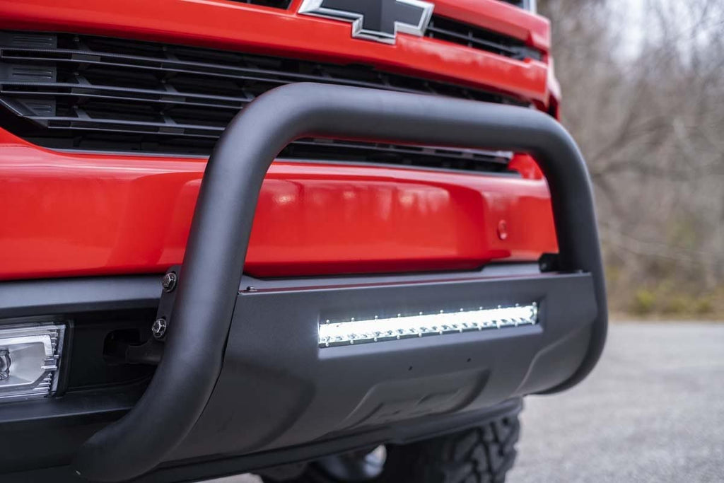 Black LED Bull Bar Chevy Silverado 1500 2WD 4WD 2019 2022