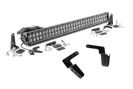 LED Light Bumper Mount 30inch Black Dual Row Toyota FJ Cruiser 07 14
