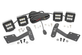 LED Light Ditch Mount Dual 2inch Black Pairs Spot Toyota Tundra 14 21