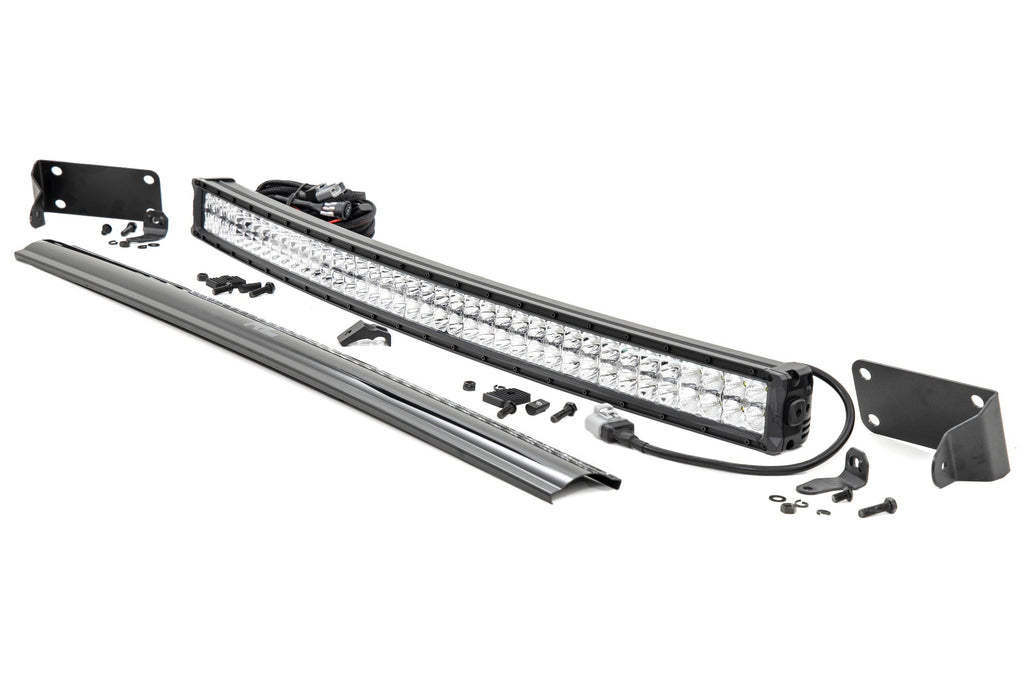 LED Light Bumper Mount 40inch Chrome Dual Row Ram 2500 10 18